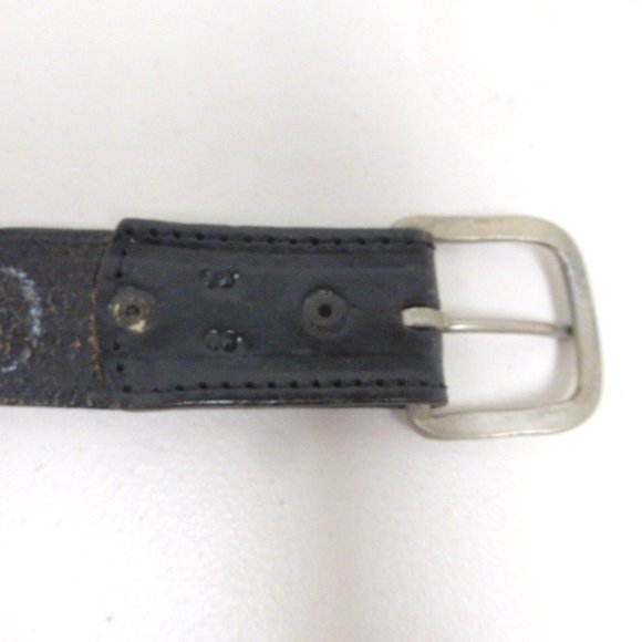 Vintage silver + gold concha tooled leather western belt 38 - Picture 6 of 7